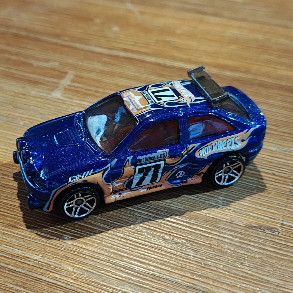 Ford Escort Rally Metalflake Blue Orange #71 1996 HW Hot Wheels Race Racing Team